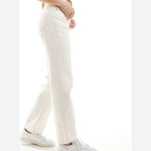 Lee White Straight Leg Ankle Length Jeans